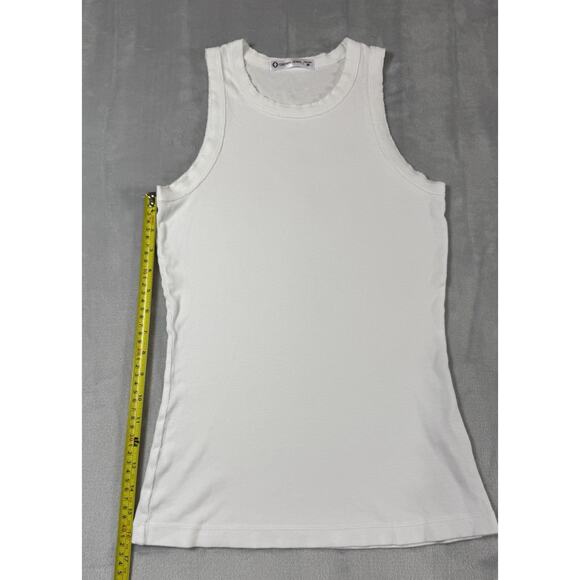 Crown Jewel White Ribbed Cotton Tank Top Women’s M Made in USA - Picture 4 of 10